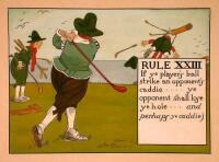 Four gouache paintings from Crombie's The Rules of Golf Illustrated