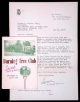 Archive concerning a round of golf by the Duke of Windsor at Burning Tree Club, Bethesda, Maryland, May, 1962