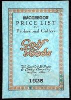 Professional Price List of Clubs, Parts and Supplies, Caddy Bags, Golf Balls and Sundries, Number 28 for 1925