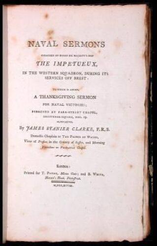 Naval Sermons preached on board His Majesty's Ship the Impetueux...