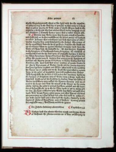 An Original Leaf from the Polycronicon printed by William Caxton at Westminster in the Year 1482: The Life and Works of William Caxton, with an historical reminder of fifteenth century England by Benjamin P. Kurtz together with a Note on the Polycronicon 