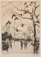 Mississippi Mallards - signed etching