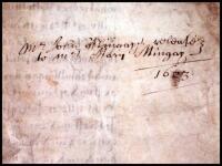 Manuscript legal document signed