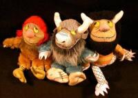 Lot of three plush toy "Wild Things"