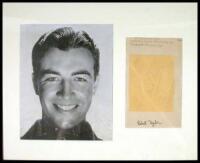 Photograph with clipped signature, framed together