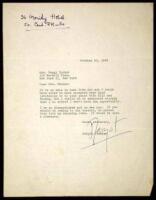 Typed letter signed