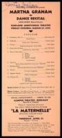 Original program flyer, signed