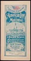 American Line to Montreal: The Folger System in Connection with Rome, Watertown and Ogdensburg Division of the New York Central & Hudson River RR - brochure for 1898 Season