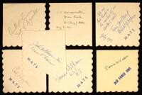 Lot of seven signed napkins and one signed note, from Air Force One