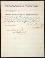 Declaration of Intention. State of California, Amador County. Before the Clerk of the District Court, Appeared...Who Being Duly Sworn, Upon His Oath Declares that it is Bona-Fide His Intention to Become a Citizen...