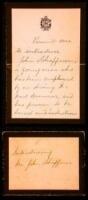 Autograph Letter Signed, on mourning notepaper, with mourning envelope