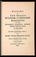 History of New Mexico Spanish and English Missions of the Methodist Episcopal Church from 1850 to 1910