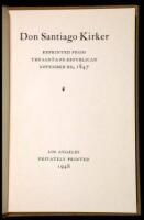 Don Santiago Kirker. Reprinted from the Santa Fe Republican, November 20, 1847