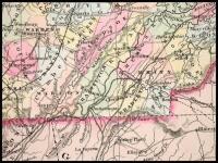 A New Map of Tennessee with its Roads and Distances from Place to Place along the Stage & Steam Boat Routes