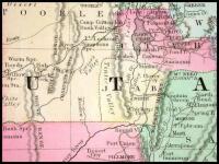County Map of Utah and Nevada