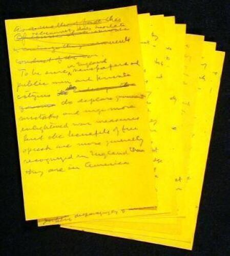Autograph draft manuscript