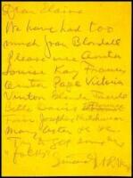 Autograph memorandum signed