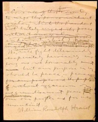 Manuscript signed, with autograph annotations