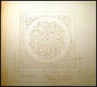 Six pencil drawings for the doors at "House A", San Simeon