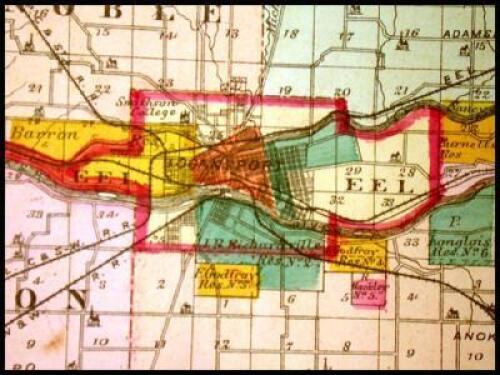 Combination Atlas Map of Cass County, Indiana