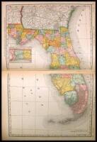 New Indexed Family Atlas of the United States, with Maps of the World...Showing in Detail the Railway System and Post Routes with Historical and Descriptive Matter of the States and Territories of the United States