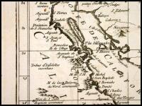 Carte de la Californie suivant I. La carte manuscrite de l'Am&eacute;rique de Mathieu N&eacute;ron Pecci olen dresse &agrave; Florence en 1604 / II. Sanson 1656 / III. De L'Isle Am&eacute;rique Sept. 1700 / IV. le Pere Kino Jesuite en 1705 / V. La Societe des J&eacute;suites en 1767...
