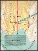 Topographical Map Showing the Locations of the Sultro Tunnel and the Comstock Lode, State of Nevada, United States of America