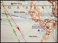 Sealed packet of U.S. survival maps printed in color on silk, plus one loose example