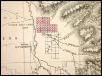 Map of the Great Salt Lake and Adjacent Country in the Territory of Utah [on sheet with] The Great Salt Lake (Mormon) City and Surrounding Country Country (on an Enlarged Scale)