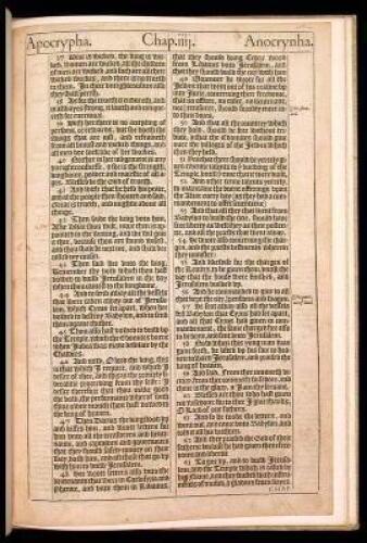 A Leaf from the 1611 King James Bible with "The Noblest Monument of English Prose" by John Livingston Lowes & "The Printing of the King James Bible" by Louis I. Newman