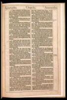 A Leaf from the 1611 King James Bible with "The Noblest Monument of English Prose" by John Livingston Lowes & "The Printing of the King James Bible" by Louis I. Newman