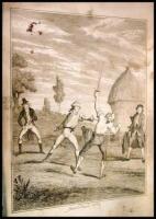 Steel engraving plate of Cruikshank's work "The Fatal Duel between Lord Randy and Sir Toby"