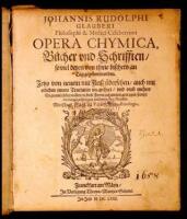 Opera Chymica, Bucher und Schrifften