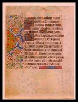Illuminated manuscript leaf with miniature, from a Book of Hours, on vellum