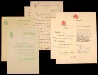 Archive of approximately 170 items, letters, and manuscript material by Mountbatten and Professor Franklyn Johnson, detailing Mountbatten's history during World War II, and his guidance to Professor Johnson to write a book about the attempts to unify Brit