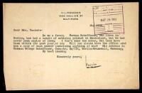 Typed Letter Signed, from Mencken to Marguerite Tucker