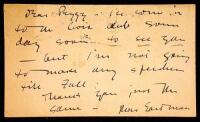 Autograph Postcard Signed by Eastman, to Peggy Tucker