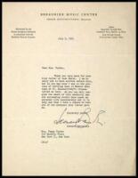 Typed Letter Signed by Bernstein, to Marguerite Tucker