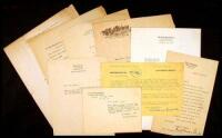 Lot of nine letters from authors and journalists to Marguerite Tucker