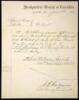 Partly-printed Document completed in manuscript and signed Col A.B. Bartram