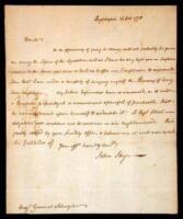 Revolutionary War dated Autograph Letter signed by Jay the year he became President of the Continental Congress