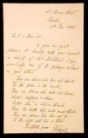 Autograph Letter signed containing a handwritten quotation