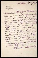 Autograph Letter Signed &ldquo;Claude Monet&rdquo;