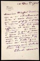 Autograph Letter Signed “Claude Monet”