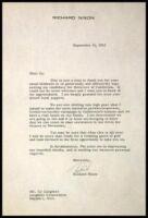 Typed Letter Signed &ldquo;Dick&rdquo;