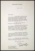 Typed Letter signed “Dick Nixon”