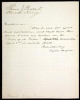 Manuscript Letter to prominent lecturer Virginia Vaughn, signed by Sumner and others