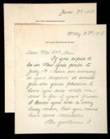 Two Manuscript Letters, signed by Frick, to William G. McAdoo