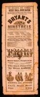 Printed playbill for &ldquo;Bryant&rsquo;s Minstrels &ndash; From Mechanic&rsquo;s Hall &ndash; Monster Concert, Tin-pan-o-ni-on &ndash; The Rival Darkies&hellip;&rdquo;
