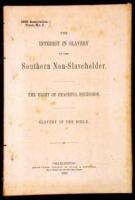 The Interest in Slavery of the Southern Non-Slaveholder